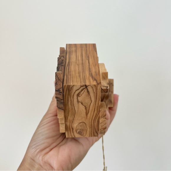 Handmade Olive Wood Nativity Ornament made in Bethlehem Israel Holy Land Xmas - Picture 6 of 7